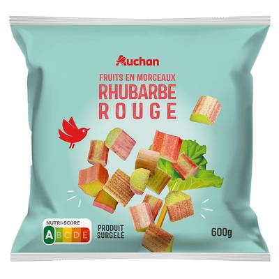 Auchan Rhubarbe rouge en morceaux, 600g