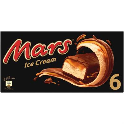 Mars Barres Glacées Caramel, 6 barres - 240g
