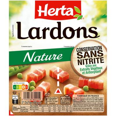 Herta Lardons Nature Conservation Sans Nitrites, 150g