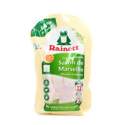 Rainett Lessive liquide Savon de Marseille Eco-Recharge, 1,6L