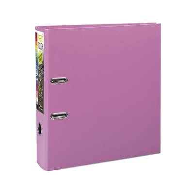 Exacompta Classeur levier rose pour feuilles 24,2 x 29,7 cm, Dos  80 mm