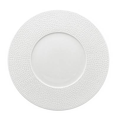 3256390190266 - Reception - 4 assiettes plates porcelaine MARTELE BLANC