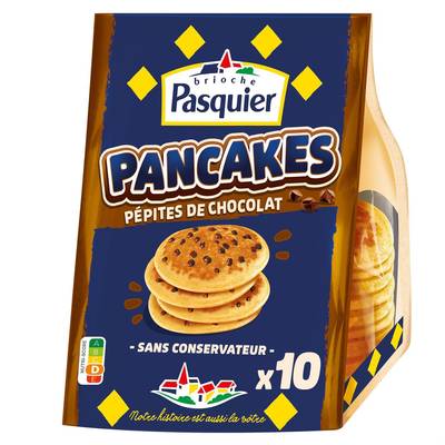 Pasquier Pancakes Pépites de Chocolat, 10 pancakes - 350g