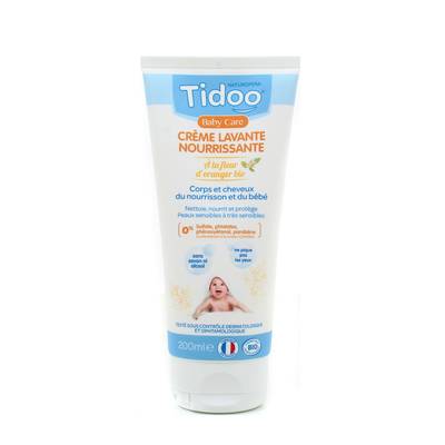 Tidoo Crème Lavante Nourrissante à la Fleur d'Oranger Bio, 100ml