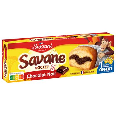 Savane Pocket chocolat noir x7, 210g