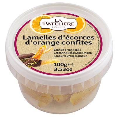 La Patelière  Lamelles d'écorces d'Oranges confites, 100g