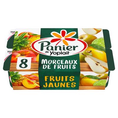 Panier de Yoplait Yaourts Fruits Jaunes morceaux de fruits, 8x125g
