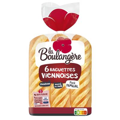 La Boulangère Baguettes Viennoise, 6 pains - 510g