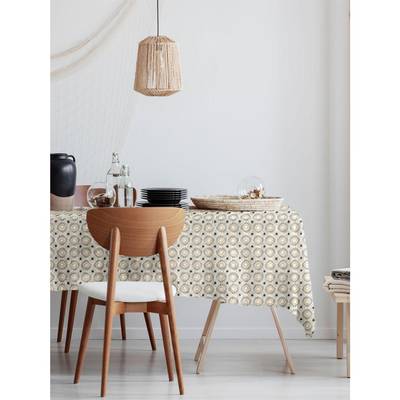 Calitex Nappe toile ciré ronde diametre 140cm, 1 pièce