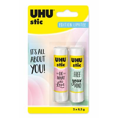 Uhu Bâtons de colle blanche collector, 2 x 8,2 g