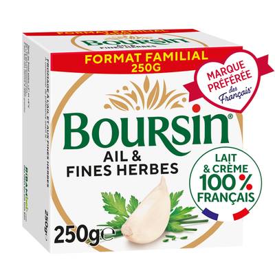 Boursin Fromage à tartiner ail et fines herbes, 250g