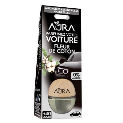 Aura Diffuseur pour voiture fleur de coton, 5ml