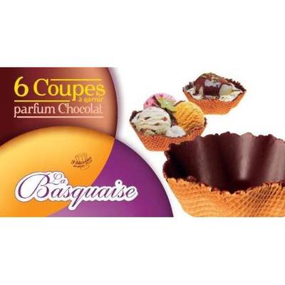 La Basquaise Coupe à garnir parfum chocolat x6, 105g