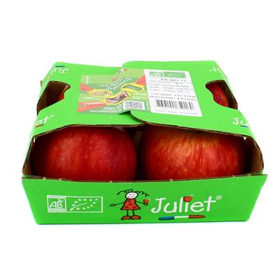 Les Paysans Bio Pomme Juliet bio, Barquette de 4 fruits