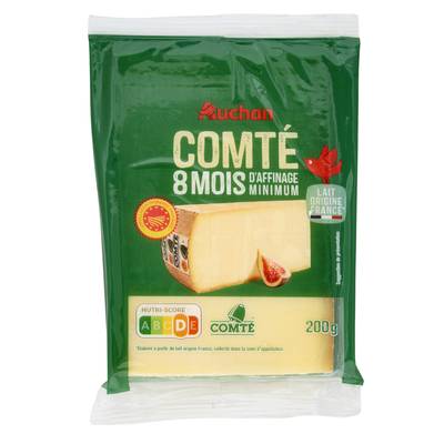 Auchan Comté AOP 8 mois d'Affinage minimum, 200g