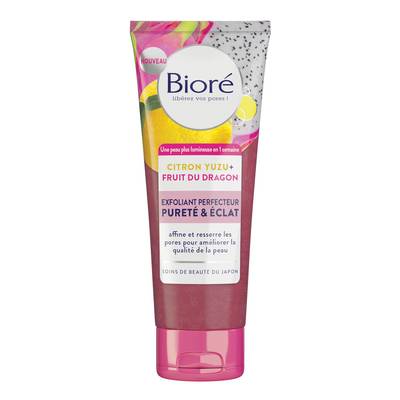 Bioré Exfoliant perfecteur pureté & éclat citron yuzu + fruit du dragon, 100ml