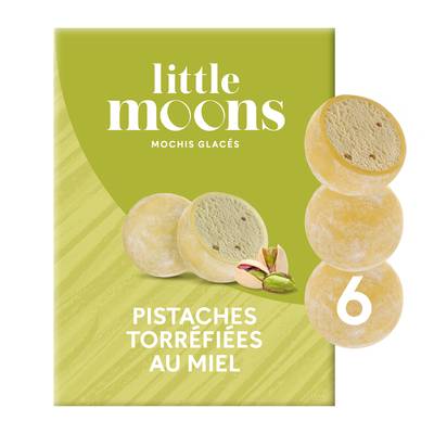 Little Moons Mochi pistaches torréfiées au miel, 6 mochis - 192g
