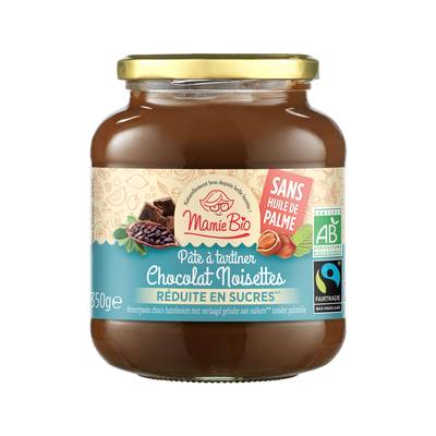 Mamie Bio Pâte à tartiner réduite sucre bio, 350g