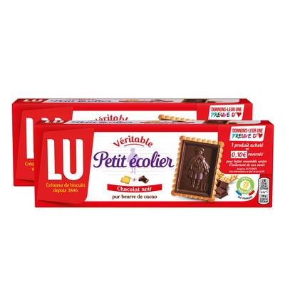 Lu Petit Ecolier Chocolat noir, 2x150g