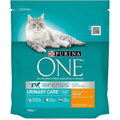 Purina - One Croquettes Poulet Spécial Système Urinaire pour chat adulte, 450g
