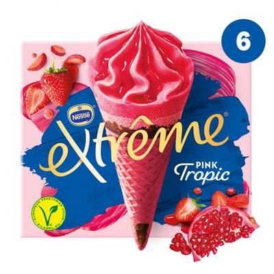 Extrême Cônes fraise grenade, 6 cônes - 426g