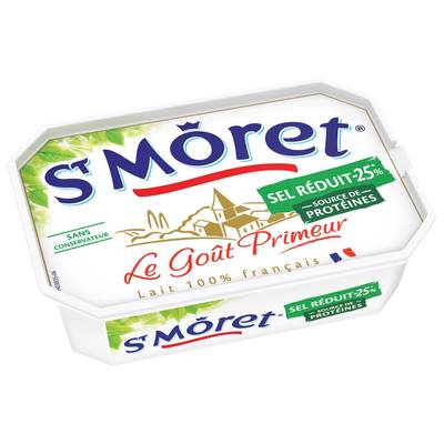 Saint Moret Fromage à tartiner sel réduit de 25%mg, 150g