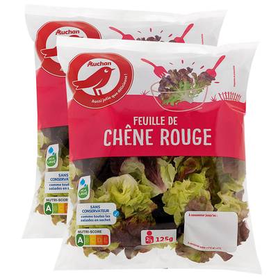Auchan Feuille de Chêne Rouge, Lot de 2x125g