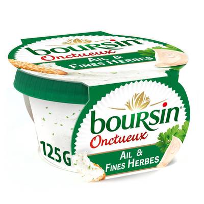 Boursin Boursin Onctueux Ail et Fines Herbes, 125g