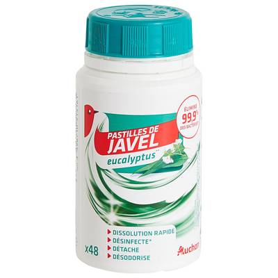 Auchan Pastilles de javel à l'eucalyptus, 48 pastilles