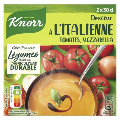 Knorr Soupe Douceur Italienne- Tomates Mozzarella, 2x30cl