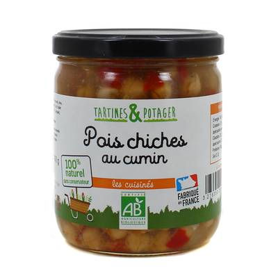 Tartines Et Potager Pois Chiches au cumin bio, 430g