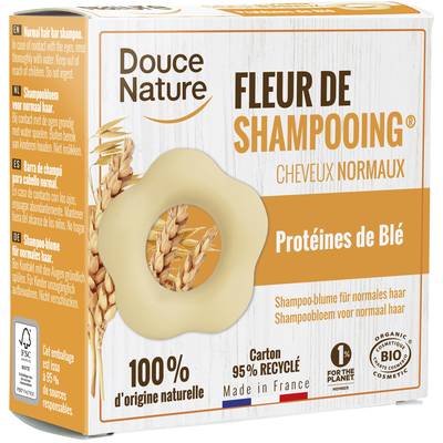 Douce Nature Shampooing solide CosméBio sans sulfate - Cheveux normaux, 85g