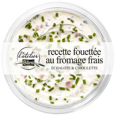 Atelier Blini Recette Fouétée au Fromage Frais Echalotte et Ciboulette à Tartiner, 140g
