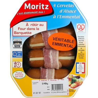 Moritz Cervelas d'Alsace à l'Emmental, 4x110g