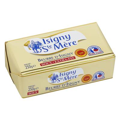 Isigny Ste mère Beurre doux plaquette AOP, 250g