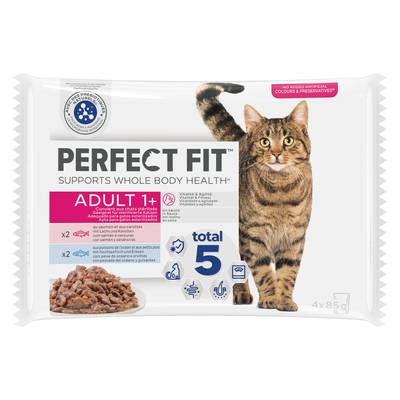 Perfect Fit Sachets en sauce aux Poissons pour chat adulte stérilisé, 4x85g