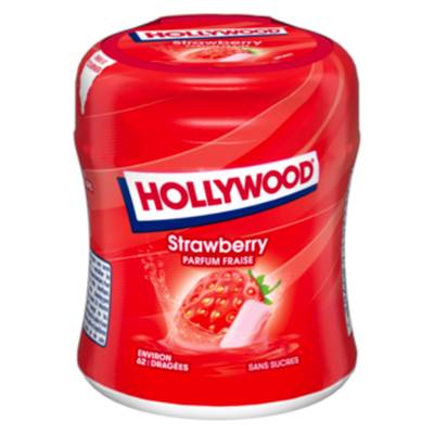 Hollywood Fraise, 60 chewing gums