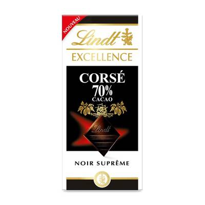 Lindt Chocolat Excellence Noir corsé 70%, 100g