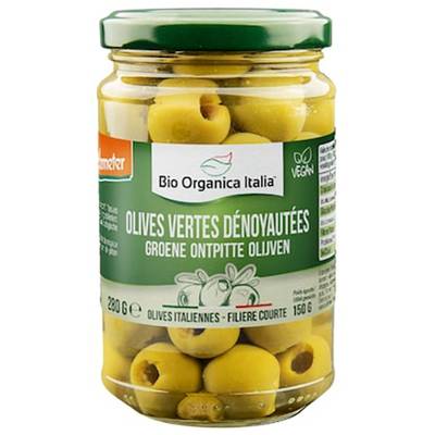 Bio Organica Italia Olives vertes dénoyautées bio Demeter, 280g
