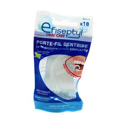 Efiseptyl Porte fil dentaire, 18  pièces