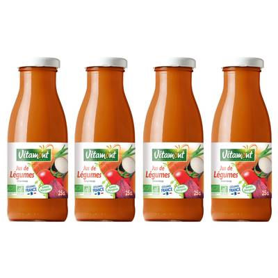 Vitamont Mini cocktail de légumes Bio, 4x25cl