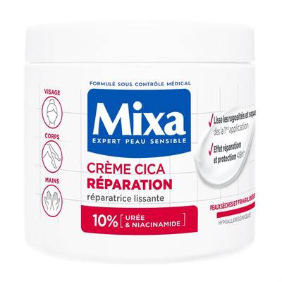 Mixa La Crème Cica Reparation - Visage, Corps, Mains, 400ml