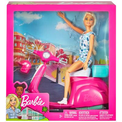 Barbie - Mattel Barbie et son scooter - GBK85