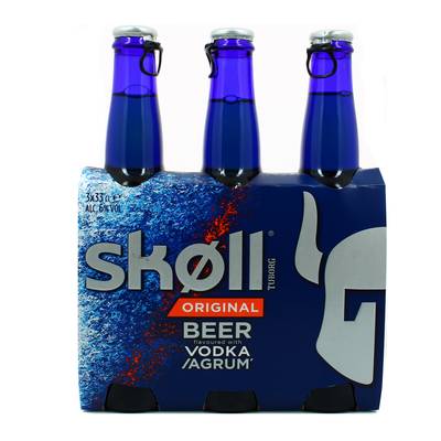 Tuborg Skoll Bière aromatisée à la vodka et aux agrumes, 3x33cl