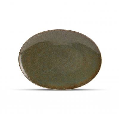 BonBistro Assiette plate vert Cirro, 24x17cm