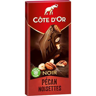 Côte d'Or Tablette Chocolat Noir Pécan et Noisette, 180g