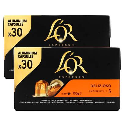 L'or Espresso Café Delizioso intensité 5, 2x10 capsules