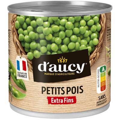 D'aucy Petits pois extra fins, 280g