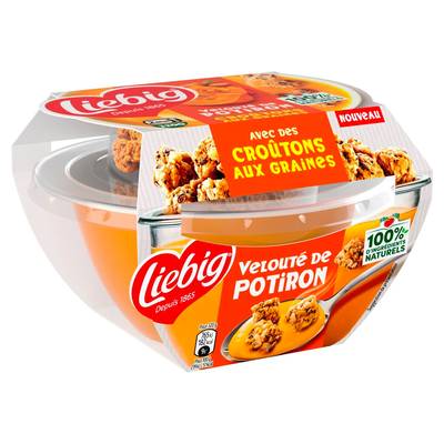 Liebig Soupe Velouté de Potiron et Toppings, 32 cl