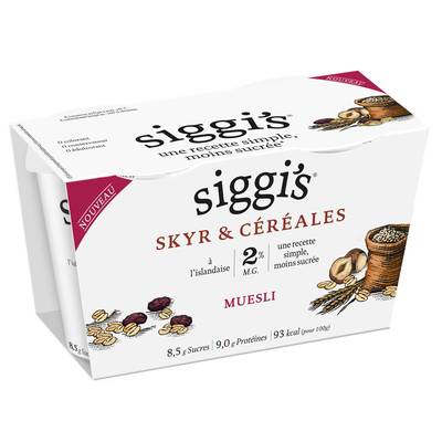 Siggi's Skyr Muesli 2%mg, 2x140g